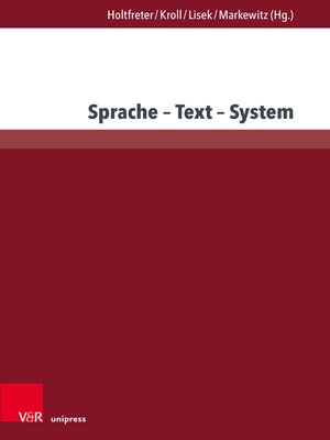 cover image of Sprache – Text – System